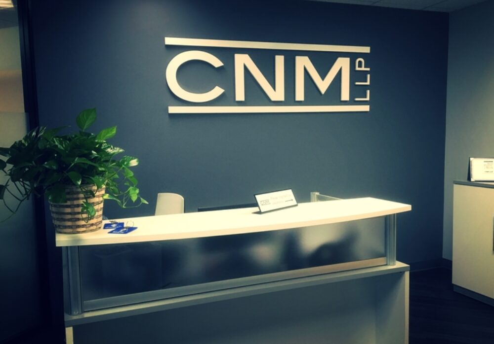 Lobby Sign for CNM in Woodland Hills