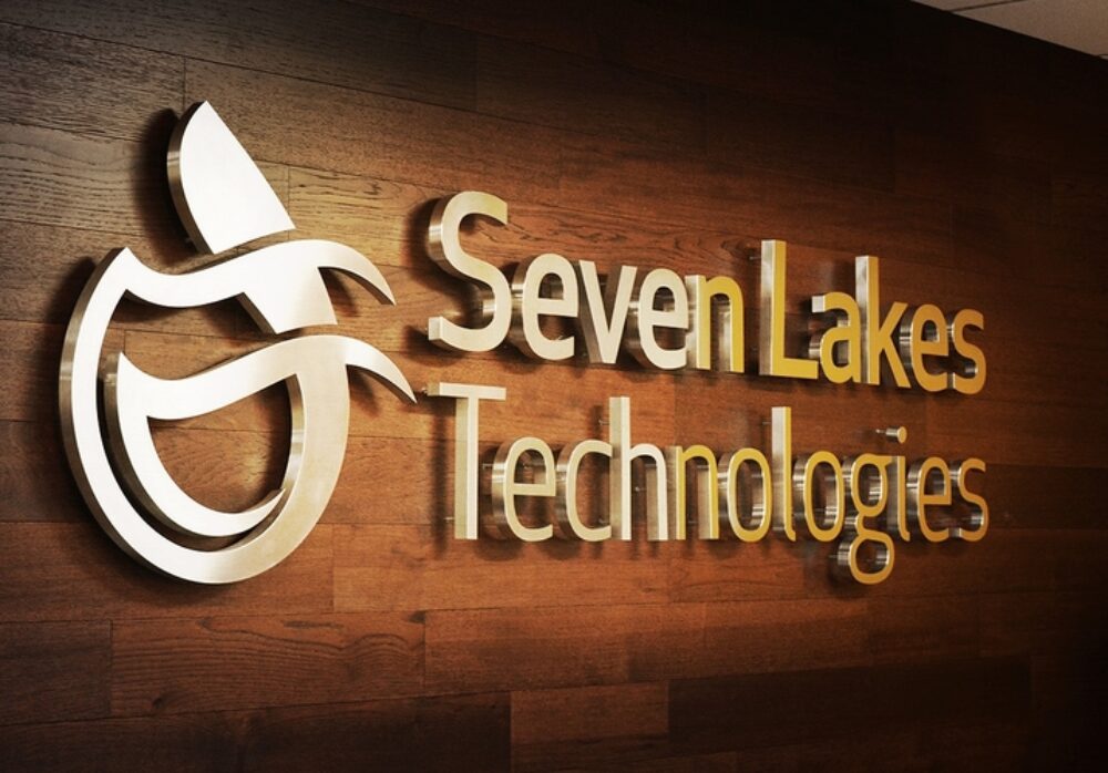 Lobby Sign for Seven Lakes Technologies in Westlake Village