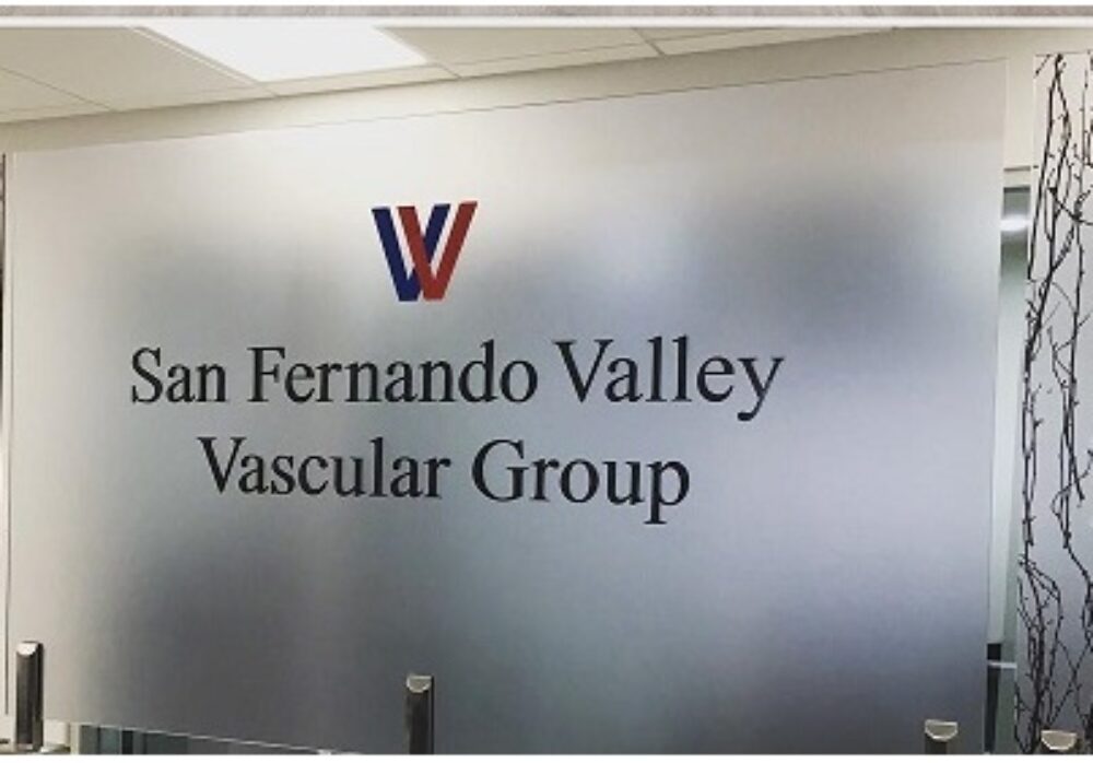 Lobby Sign For San Fernano Valley Vascular Group In Tarzana