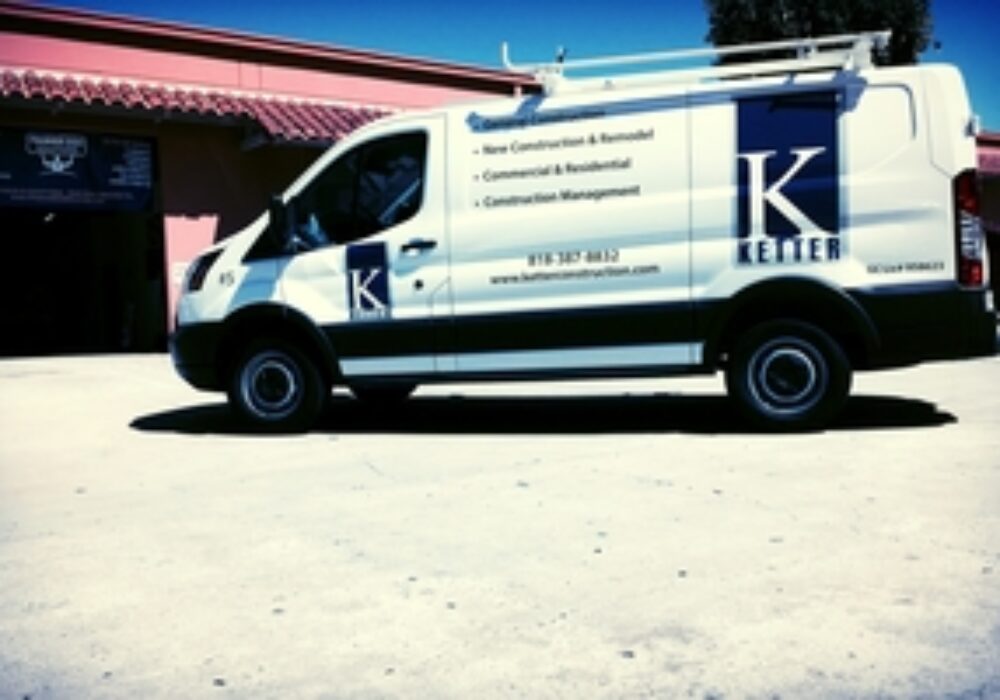 Custom Vehicle Graphics and Lettering for Ketter Construction in Van Nuys
