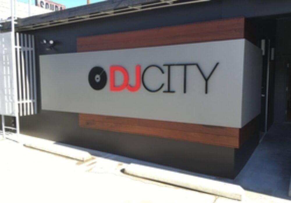 Business Signs for DJ City in Culver City