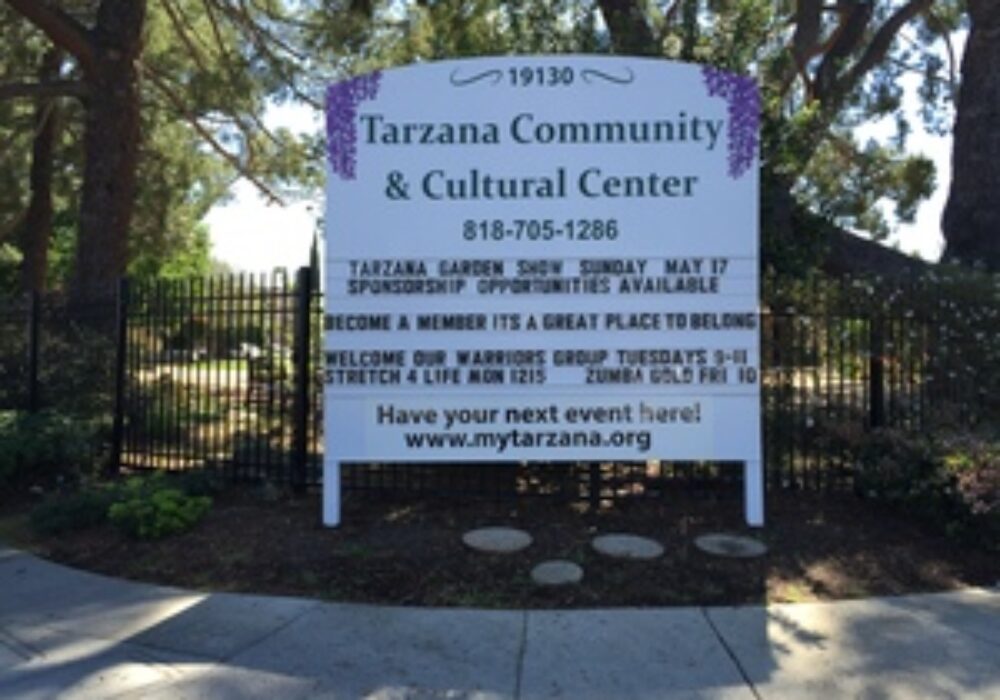 Monument Sign for Tarzana Cultural Center in Tarzana