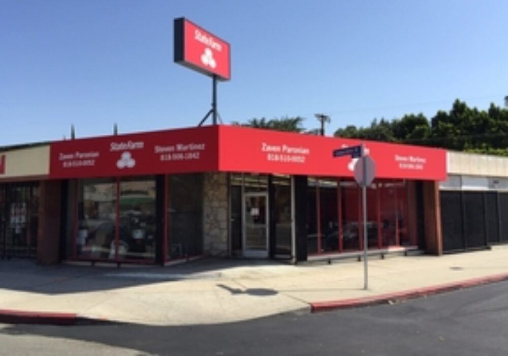 Awning and Lightbox Sign for State Farm in North Hollywood