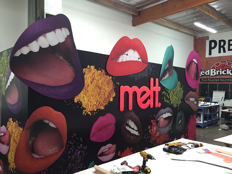 Custom Tradeshow Booth, Melt Cosmetics in Chatsworth