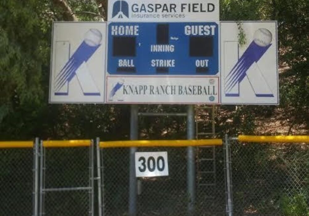 Scoreboard Business Sign For Gaspar Insurance Services in West Hills