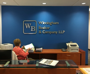 Read more about the article Lobby Sign for Winningham Becker & Company, LLP in Woodland Hills