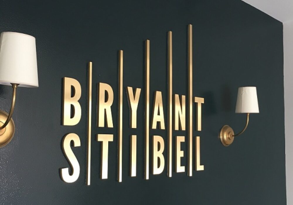 Lobby Sign for Bryant Stibel in Malibu
