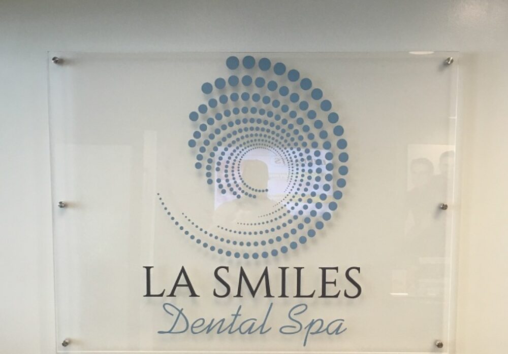 Lobby Sign for L.A. Smiles Dental Spa