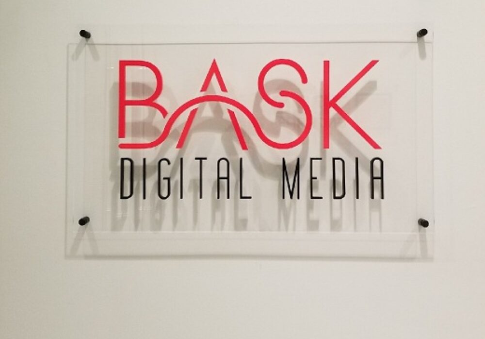 Lobby Sign for BASK Digital Media in San Diego