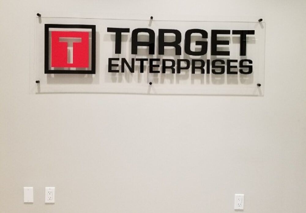 Lobby Sign for Target Enterprises in Sherman Oaks
