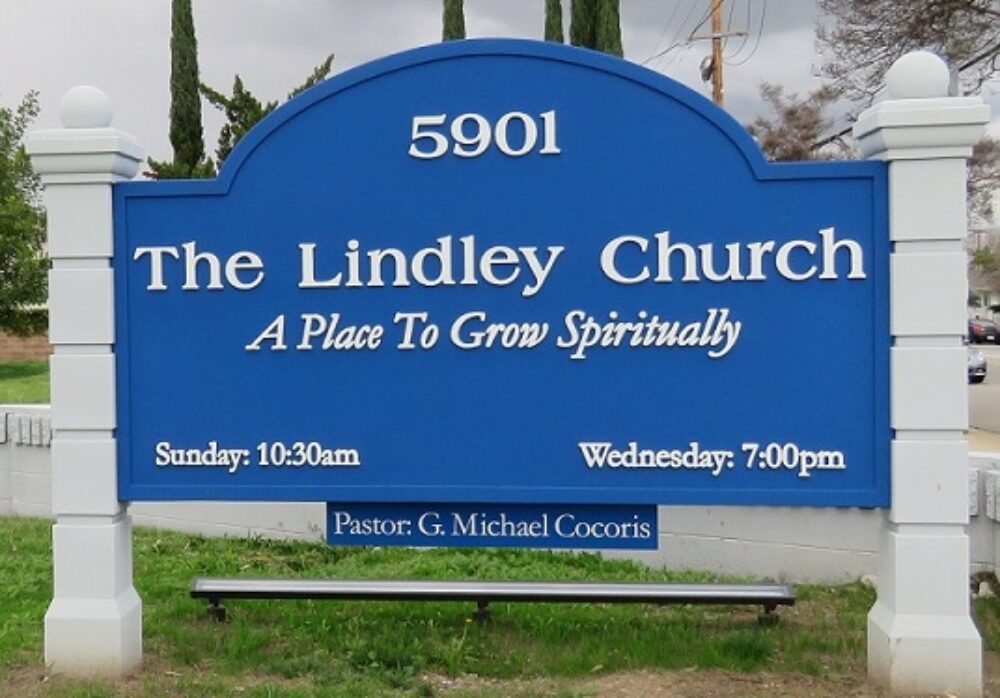 Monument Sign for Lindley Church in Tarzana