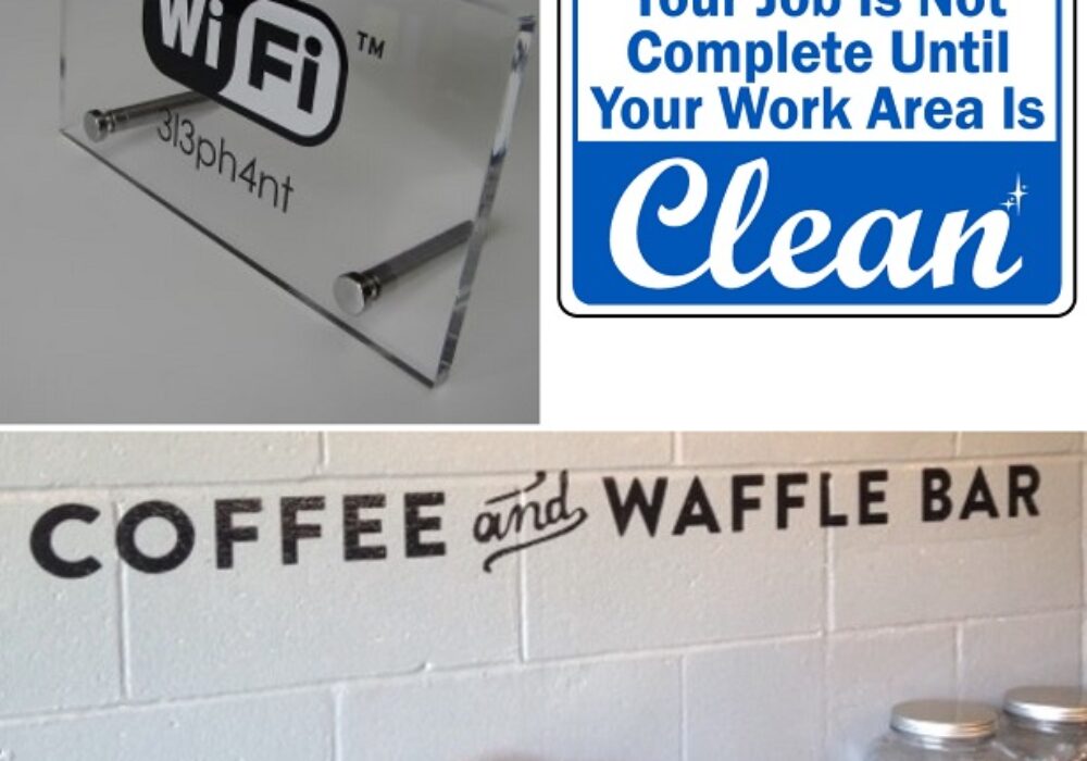 Helpful Office Signs for Customers and Employees