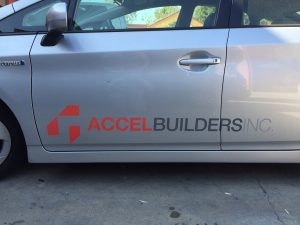Read more about the article Vehicle Lettering for  Accel Builders Inc.