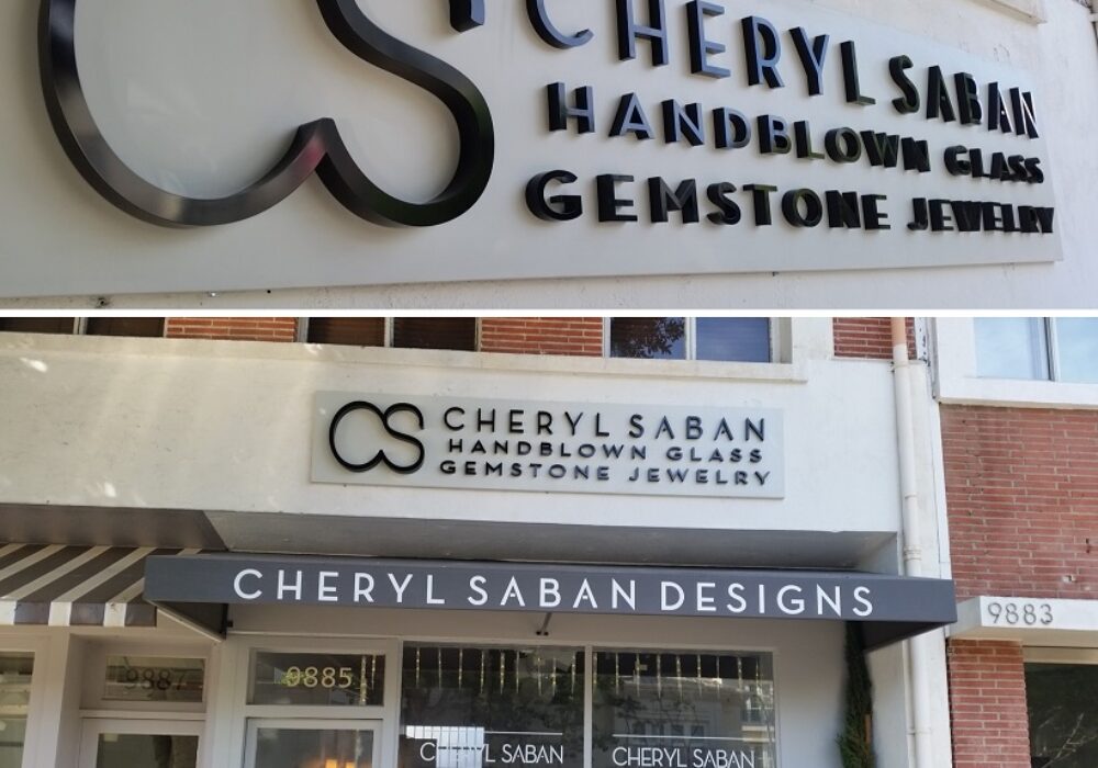 High End Signage for Cheryl Saban Designs in Beverly Hills