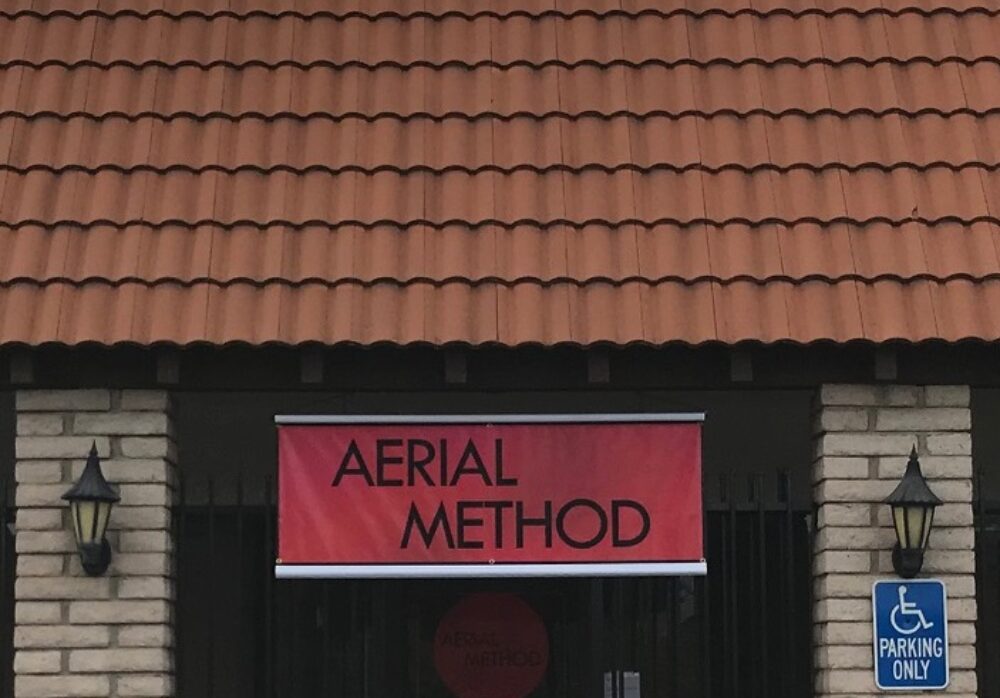 Banner and Window Graphic for Aerial Method, Canoga Park