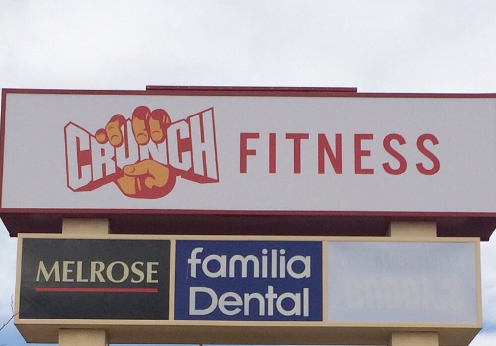 Monument Sign Inserts for Crunch Fitness Las Cruces, New Mexico