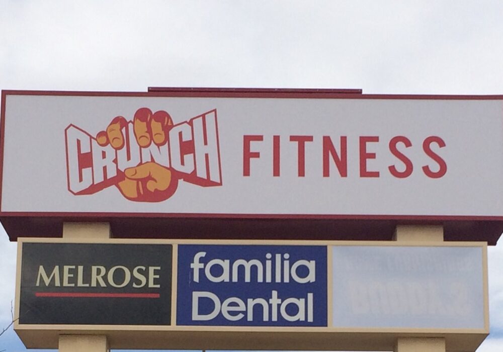 Monument Sign Inserts for Crunch Fitness Las Cruces, New Mexico