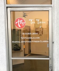 Read more about the article Window Graphics for Ten Tigers in Woodland Hills