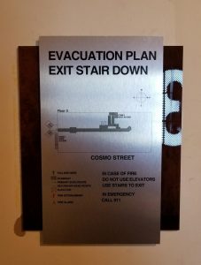 Read more about the article Evacuation Signs for Cosmo Lofts in Hollywood