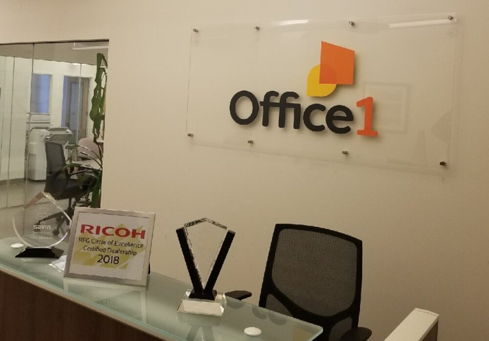 Lobby Sign for Office1 in Downtown Los Angeles