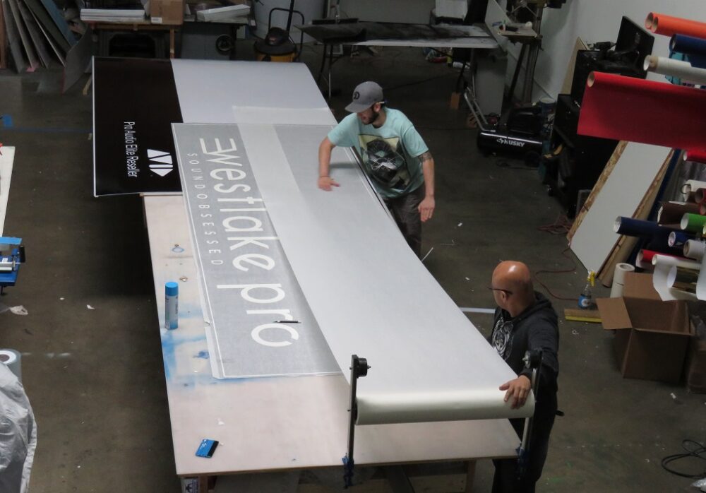 Making a Giant Sign in Tarzana for Westlake Pro Audio