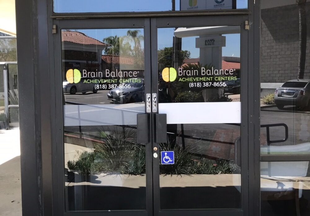 Custom Window Graphics for Brain Balance in Encino