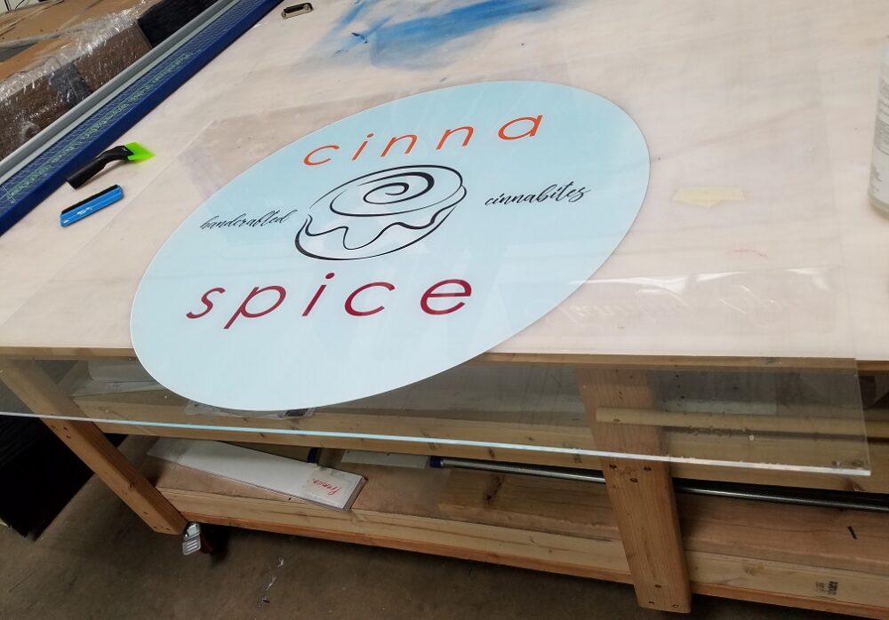 Acrylic Panel Sign for Cinna & Spice in Manhattan Beach