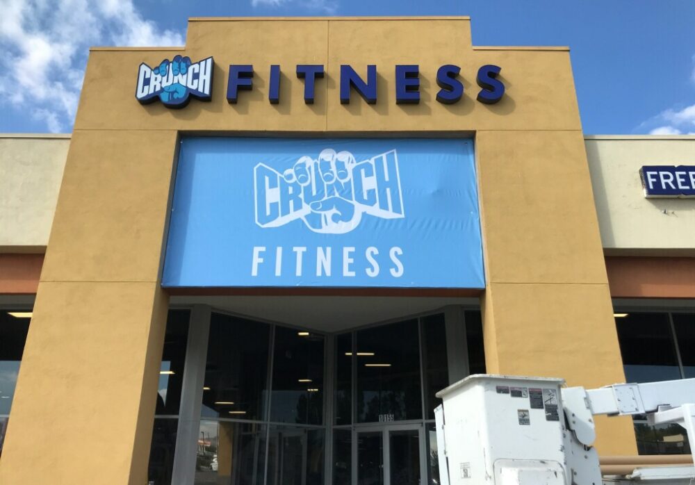 Entryway and Pole Banners for Crunch Northridge