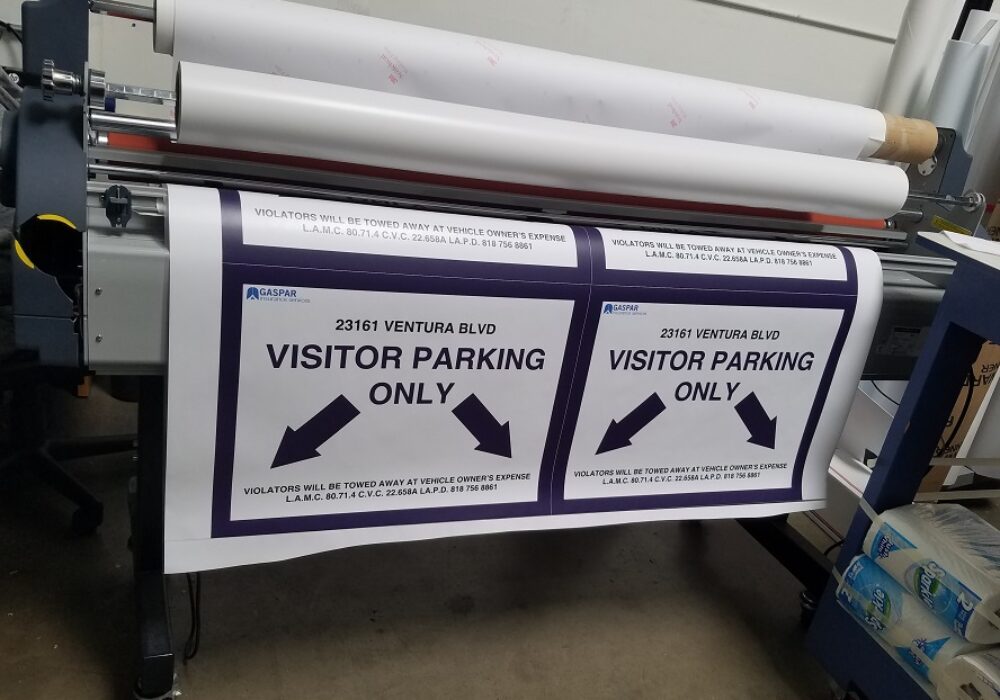 MaxMetal Parking Signs for Gaspar in Woodland Hills