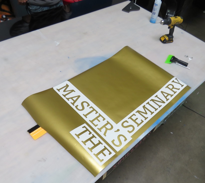 You are currently viewing Cut Vinyl Metal Sign for Master’s Seminary in Los Angeles