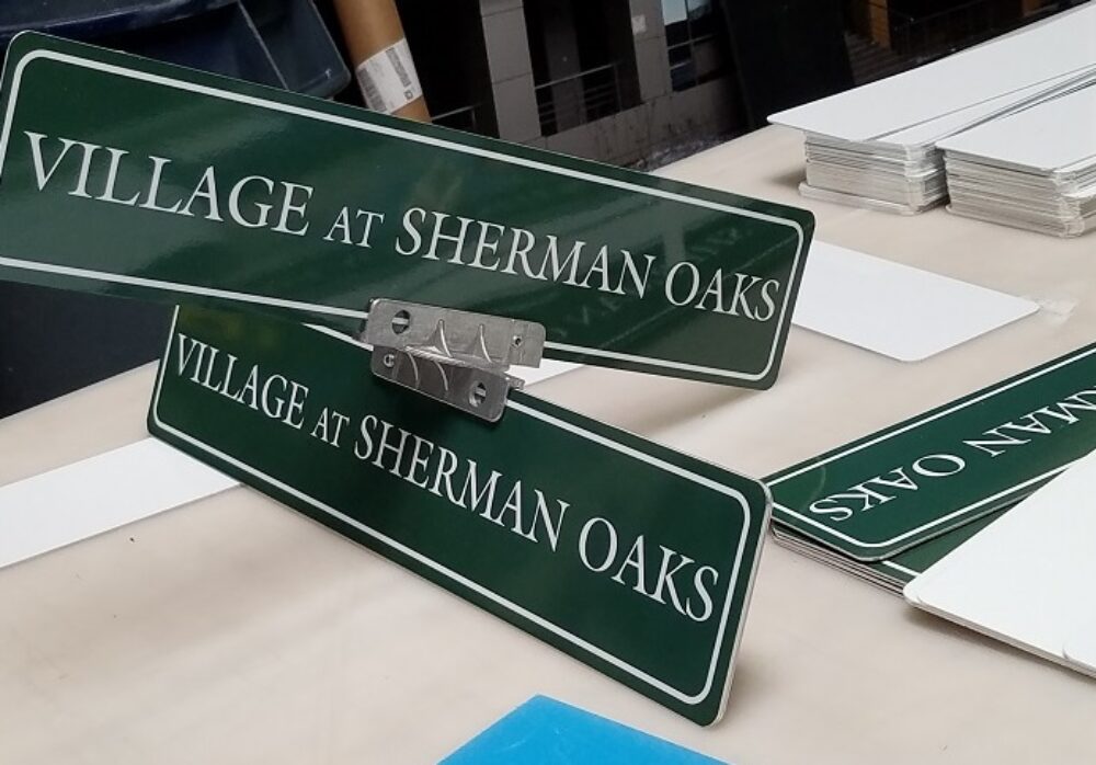 Faux Street Signs for The Village at Sherman Oaks