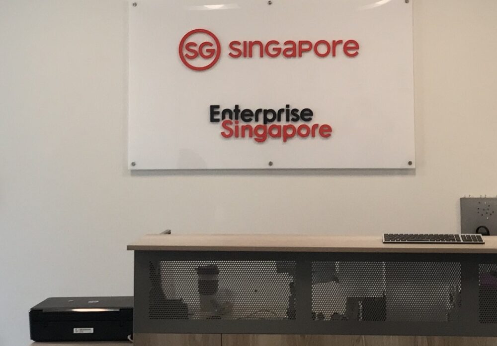 Lobby Sign for Enterprise Singapore in Los Angeles