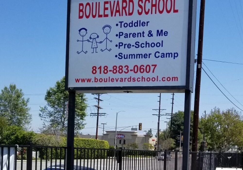 Lightbox Inserts for The Boulevard School in Woodland Hills