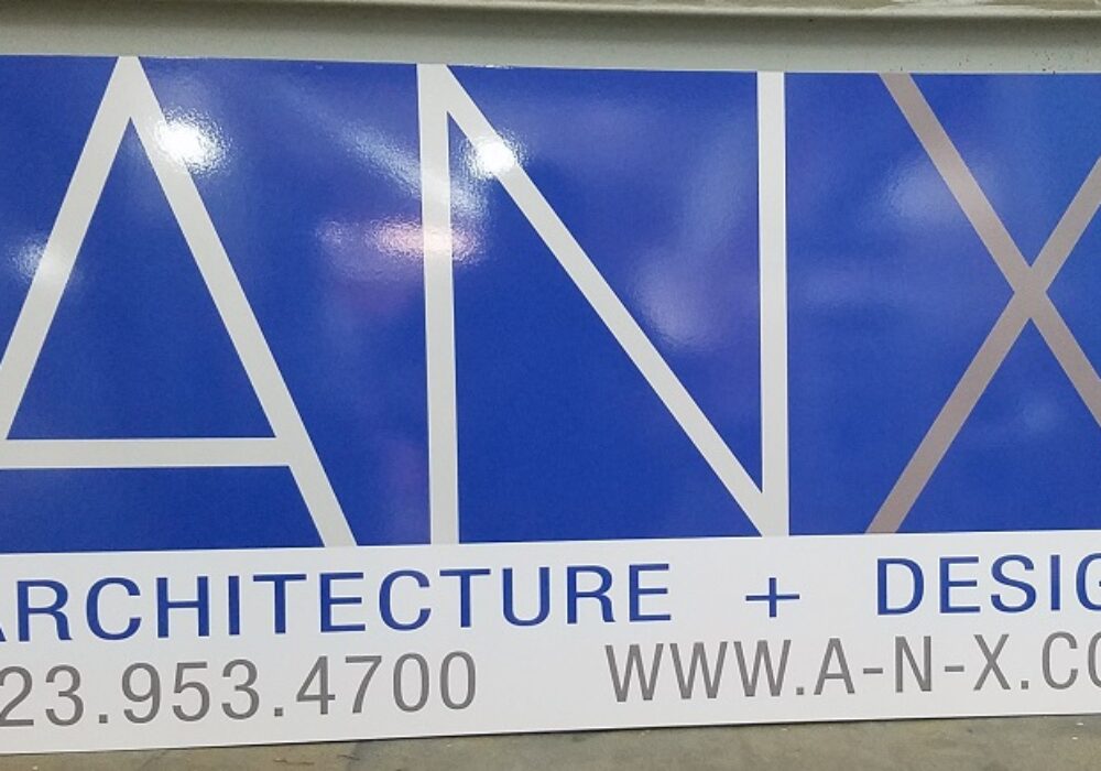 Metal Sign for ANX in Silver Lake