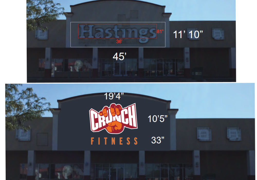 Oversized Channel Letters for Crunch Fitness in Albuquerque