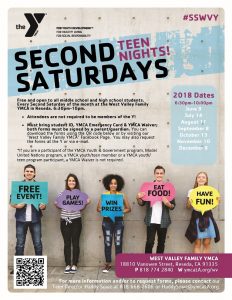 Read more about the article Second Saturday means Teen Night at the YMCA!