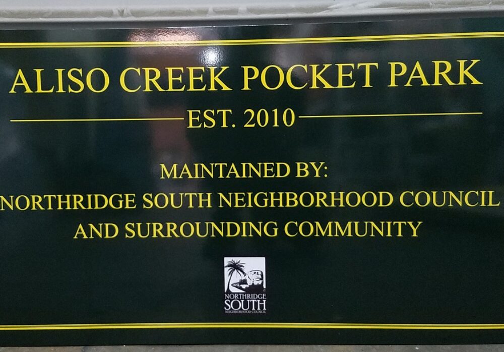 Aliso Creek Pocket Park Sign