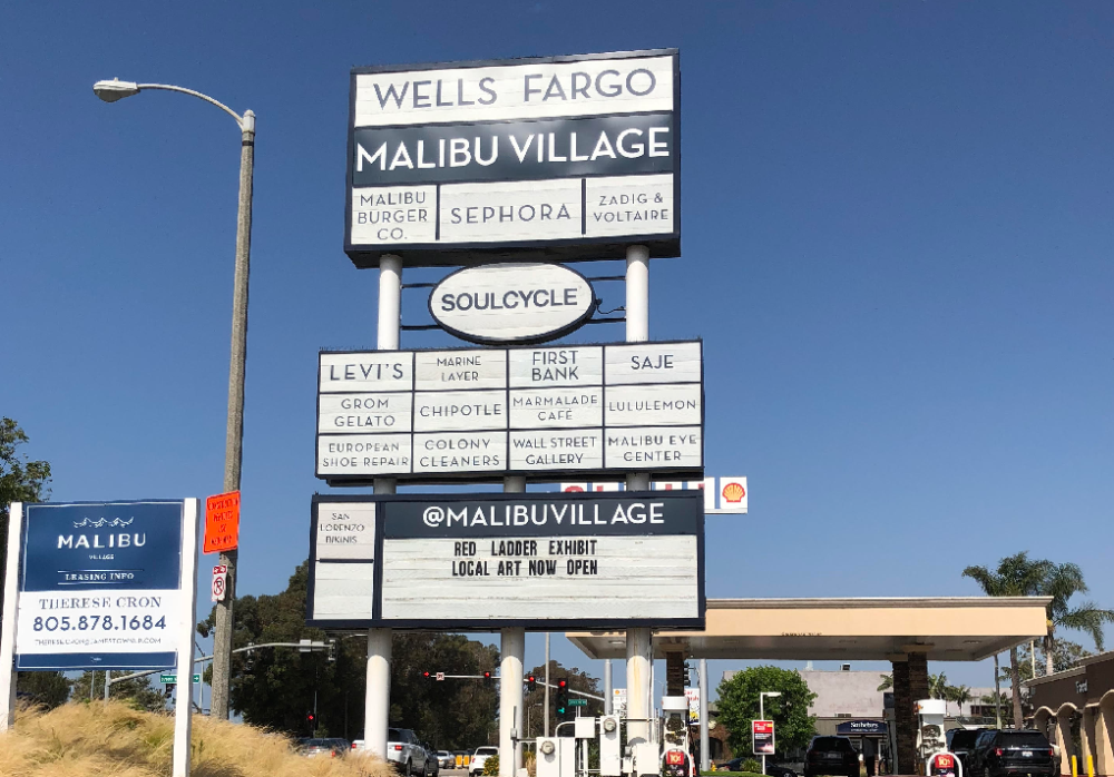 First Bank Pylon Sign Insert for Jamestown’s Malibu Village