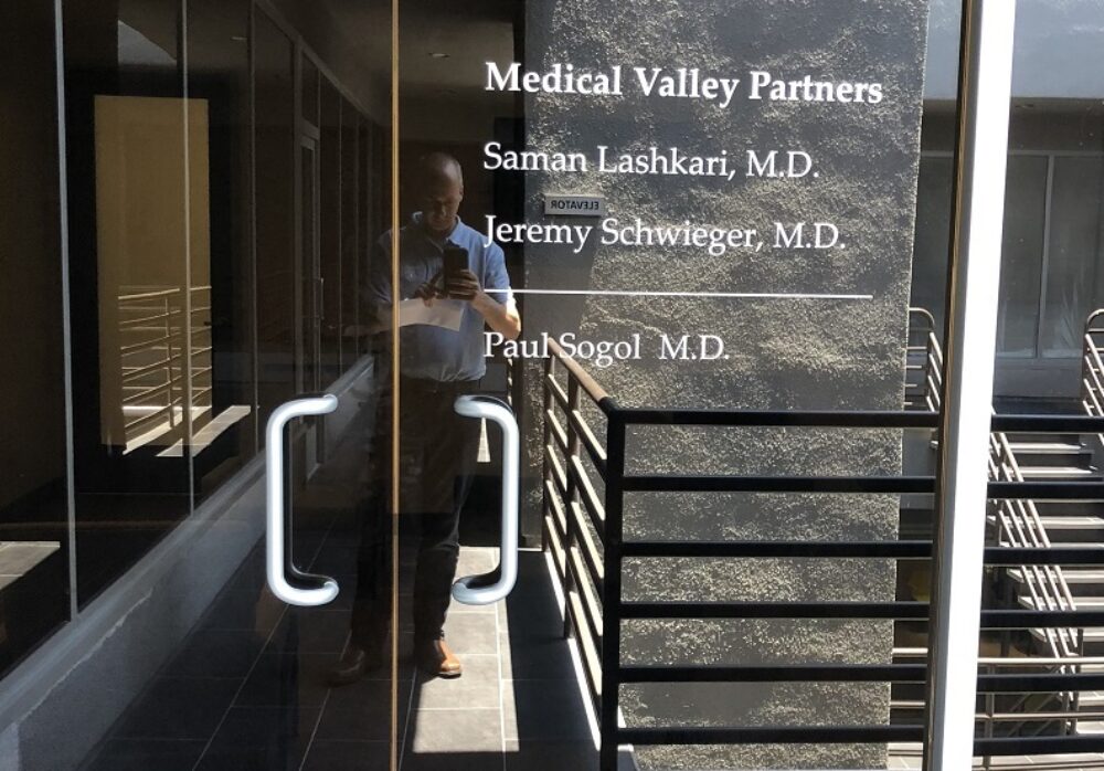 Window Vinyl and Room Plaques for Medical Valley Partners