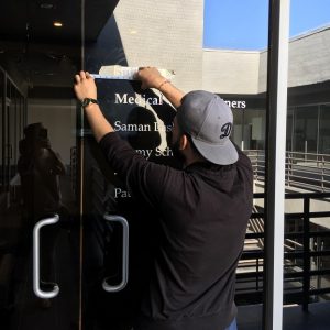 window sign, window vinyl, window graphics, exterior signs, sign companies, sign makers, tarzana