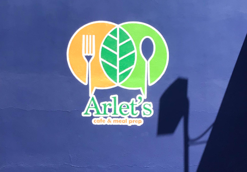 Hand-Painted Building Sign for Arlet’s Cafe and Meal Prep in Chatsworth