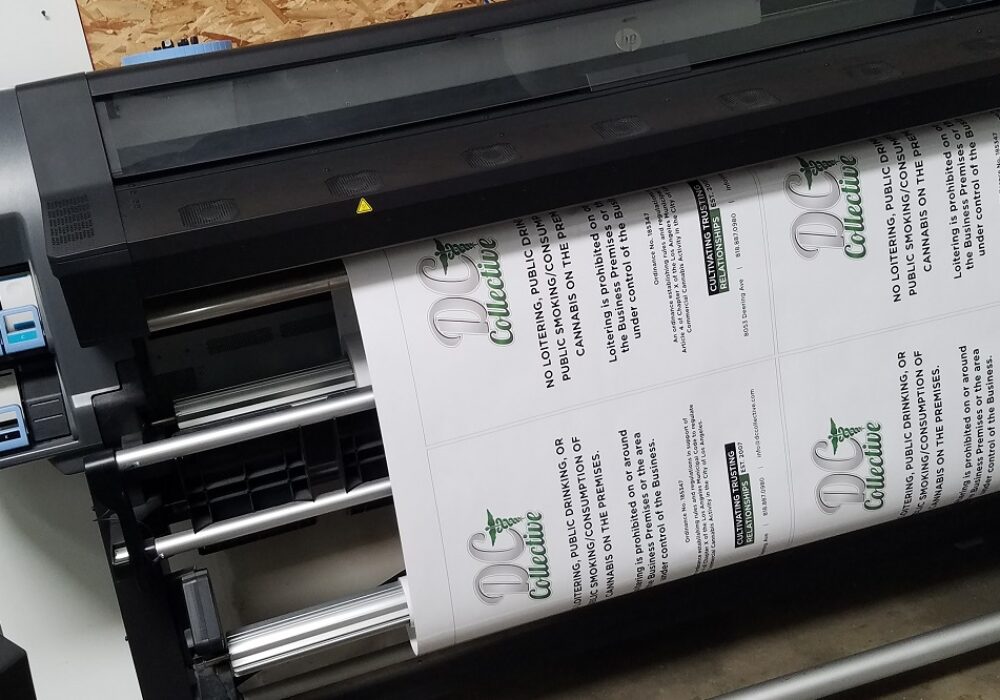 Printing Parking Lot Signage for DC Collective in Canoga Park