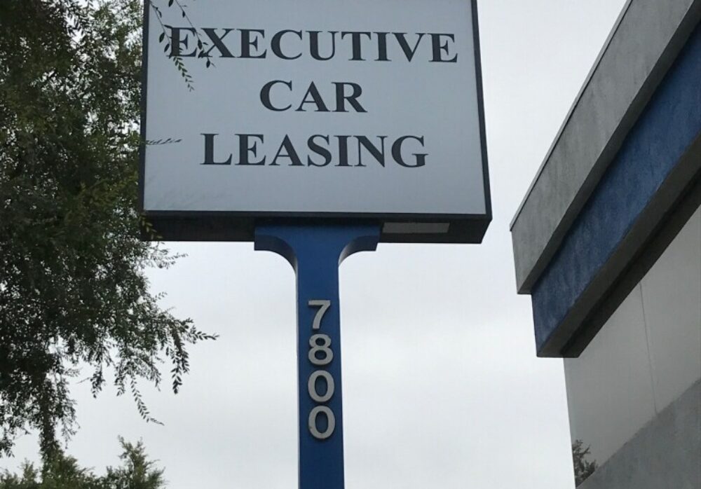 Pylon Sign Inserts for Executive Car Leasing in West Hollywood
