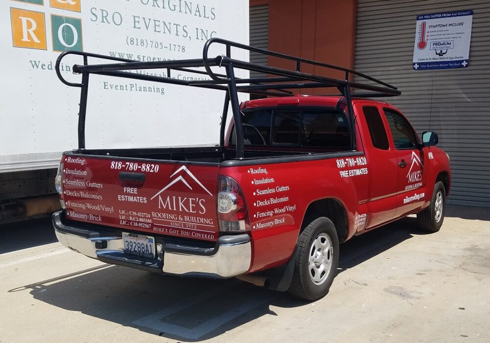 Vehicle Graphics for Mike’s Roofing in Van Nuys