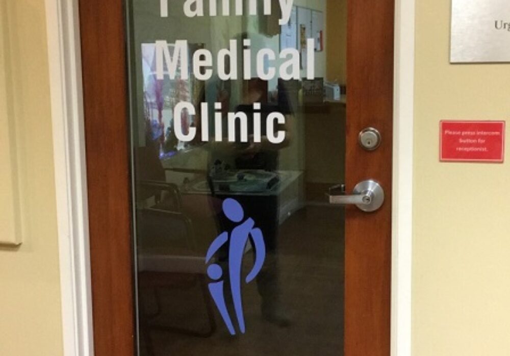 Clinic Window Graphics for Family Medical Pediatrics in Encino