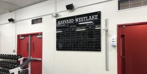 Read more about the article Magnetic Record Board for the Harvard Westlake Weight Room in Studio CIty