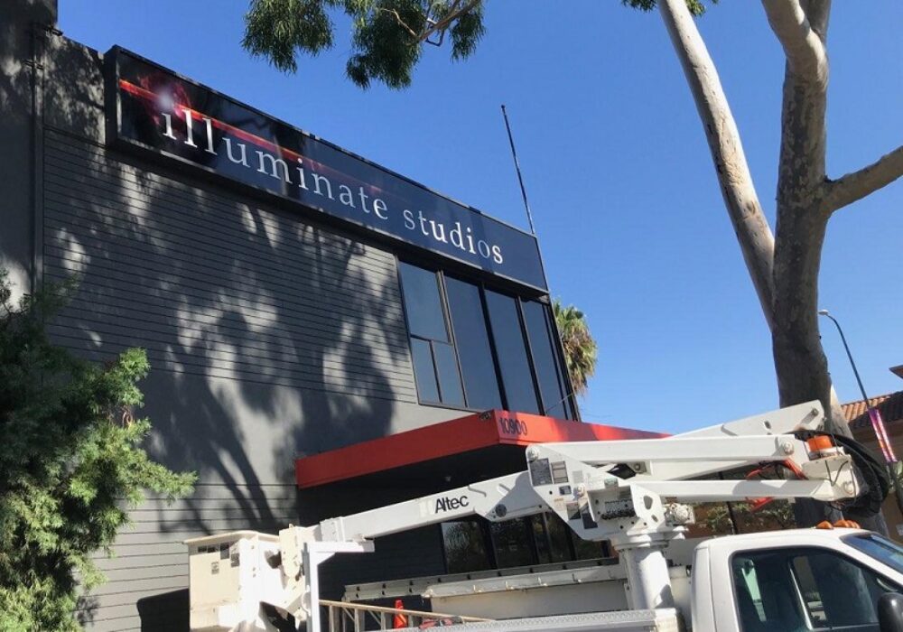 Light Box Insert Sign Installation for Illuminate Hollywood in Studio City