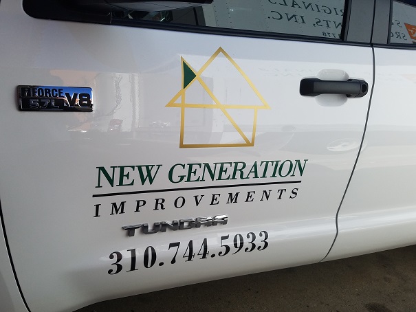 construction signage, contractor signs, vehicle graphics, vehicle lettering, small business signs, sign makers, los angeles
