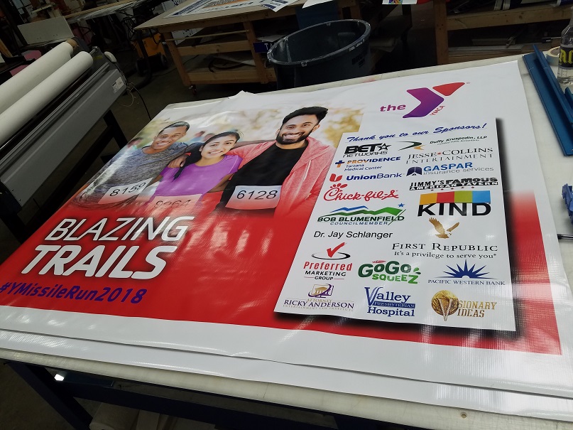 digitally printed banners, YMCA, West Valley, sign company, digital prints, banners, event banners, sign makers, exterior signage, reseda, sponsor banners
