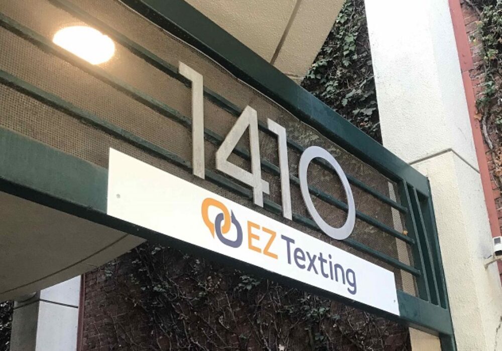 EZ Texting Metal Sign for Callfire in Santa Monica